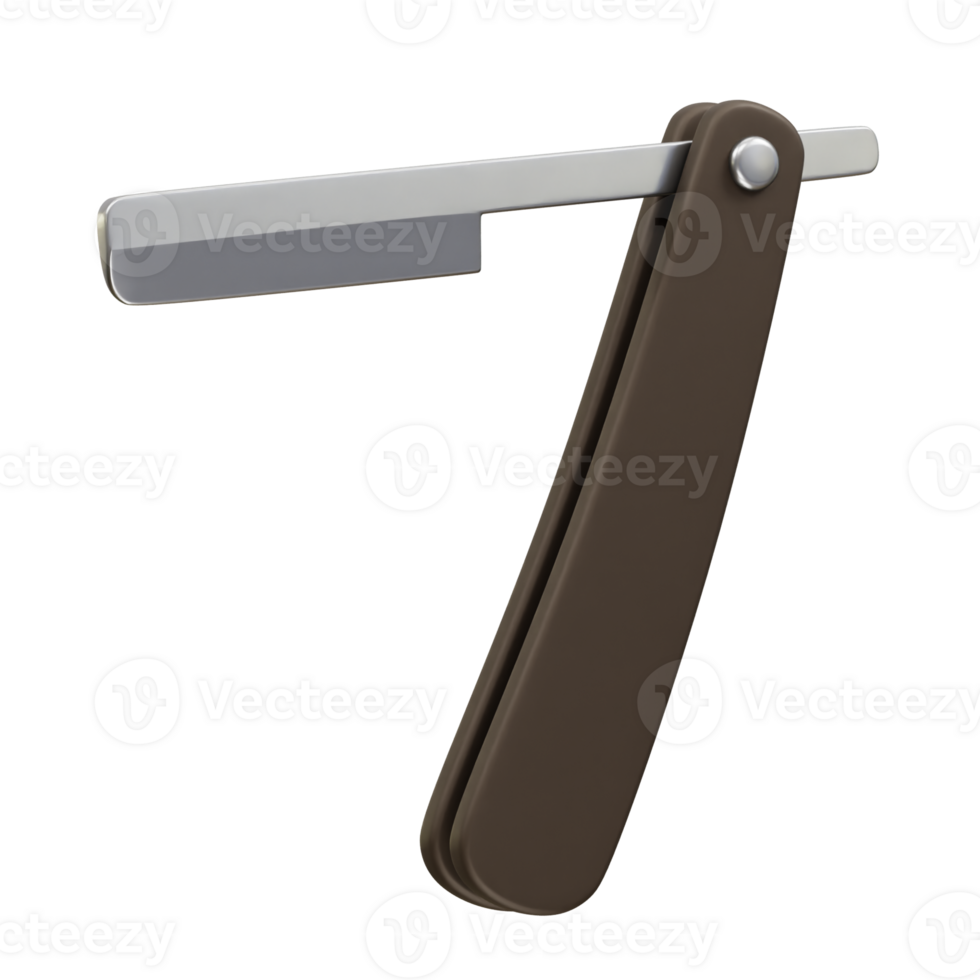 Flip Razor blade 3D Icon Illustration render png