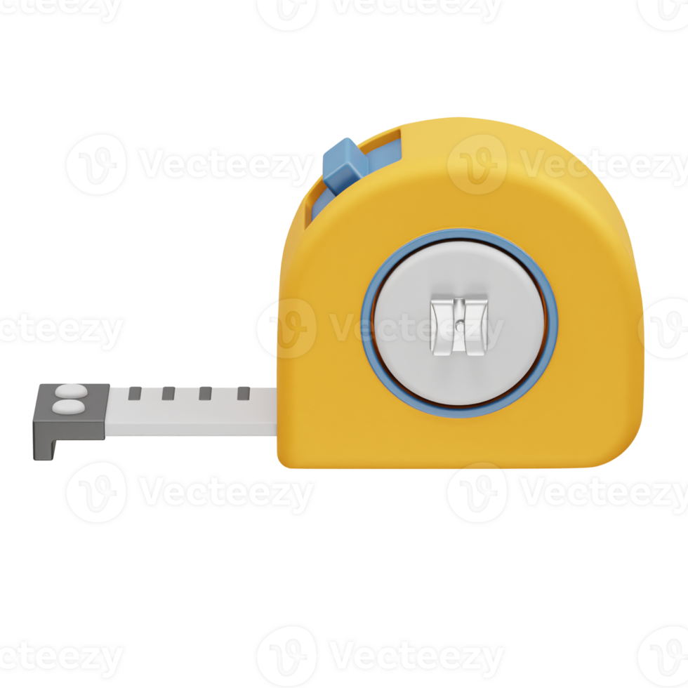 Tape Measure Tools 3D Icon illustration png