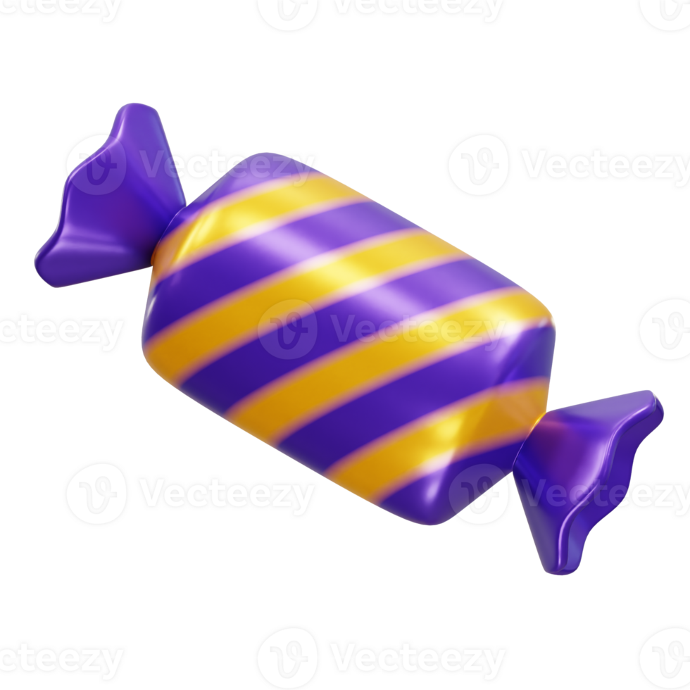 Candy icon 3d rendering illustration. toffee icon 3d render png