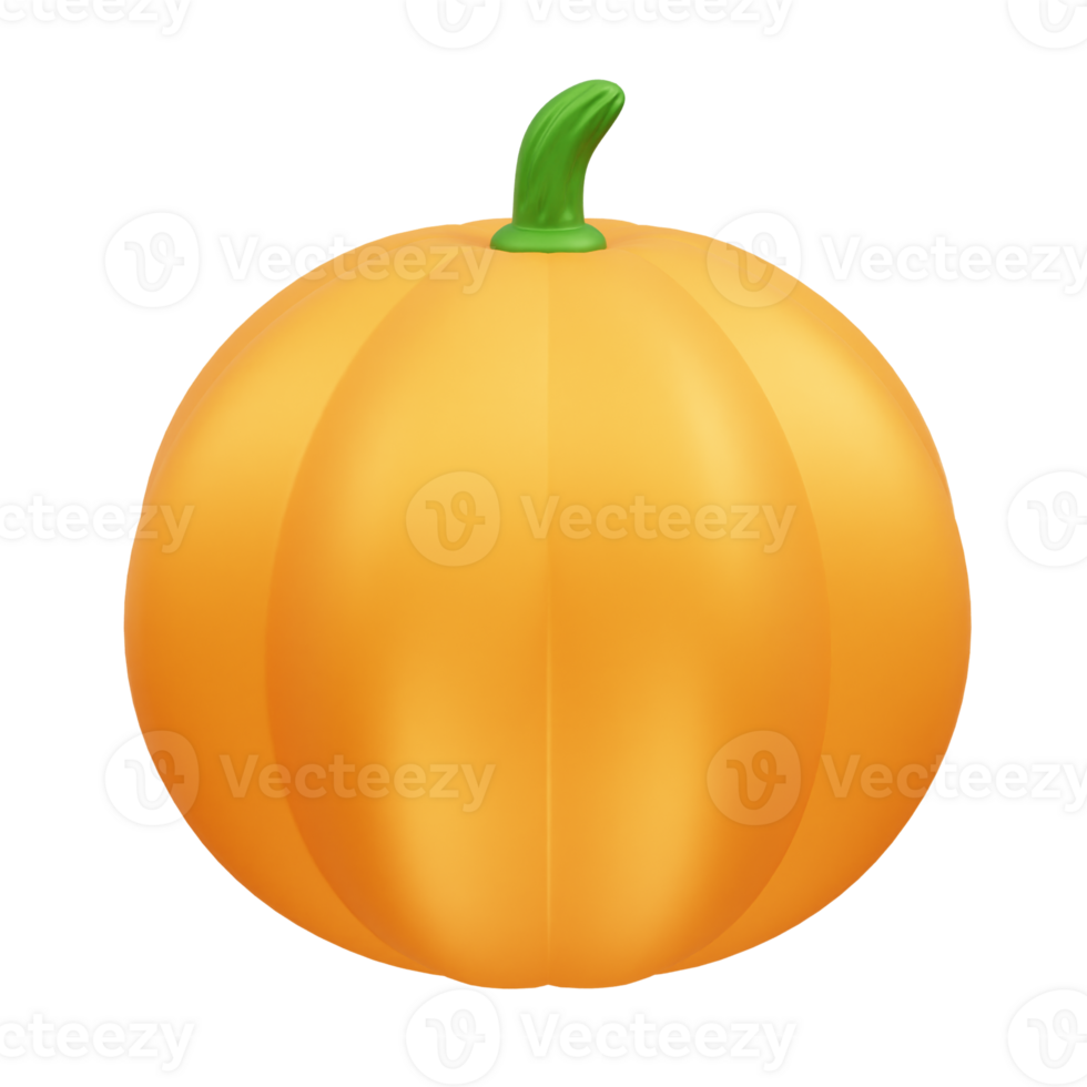 Pumpkin 3d icon illustration render 3d png