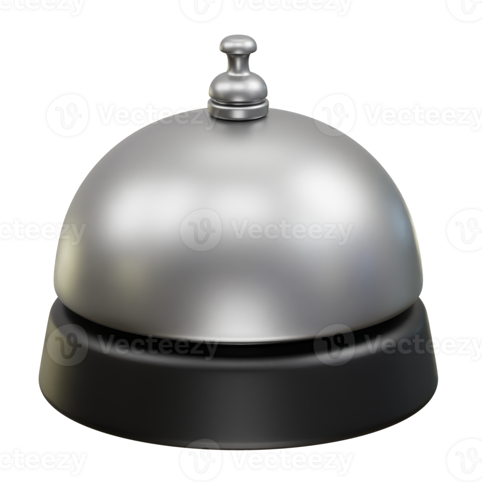 Hotel bell icon illustration 3d. Service bell icon 3d rendering png