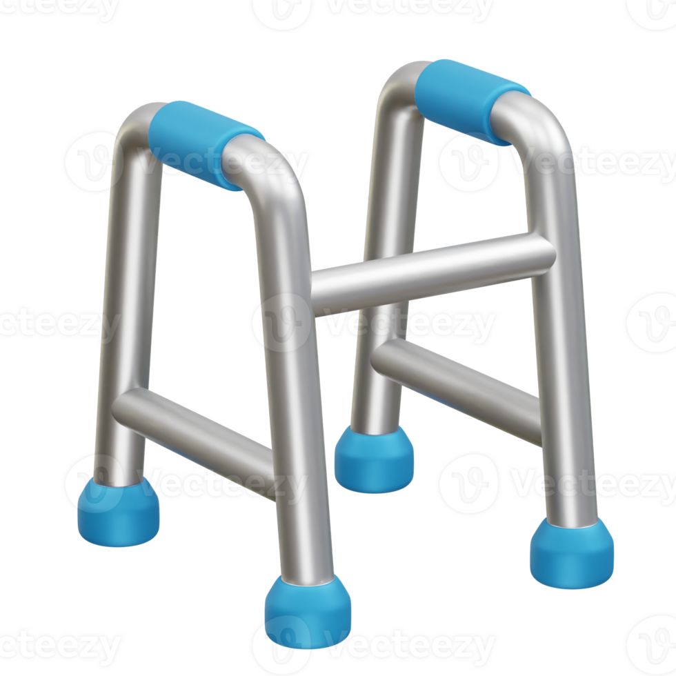 Walking frame icon 3d render illustration png