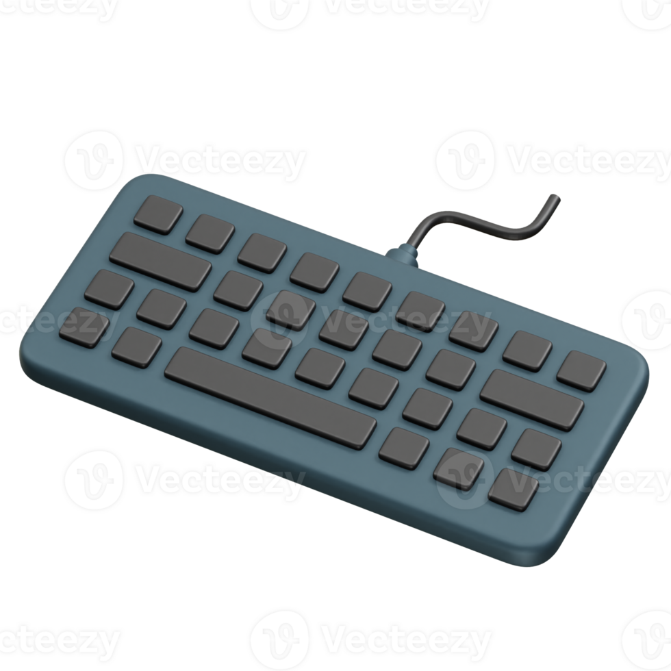 3d rendering keyboard computer illustration rendering png