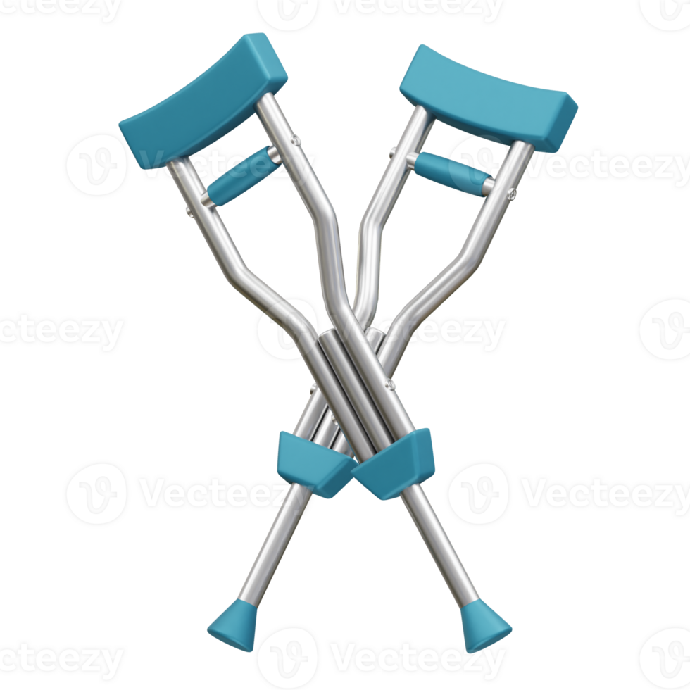 Medical crutches handicap icon illustration png