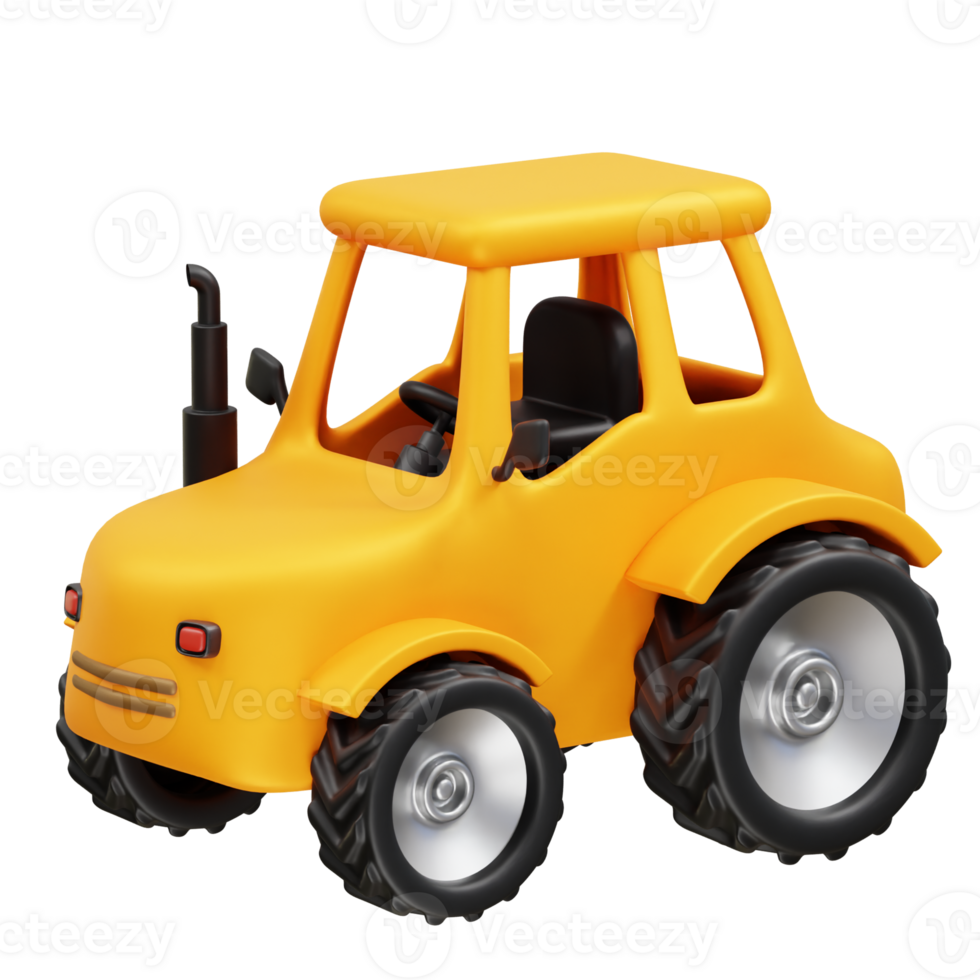 tractor icon 3d rendering illustration render png