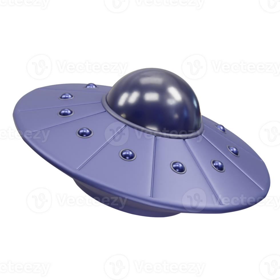 UFO flying saucer 3d icon illustration render png