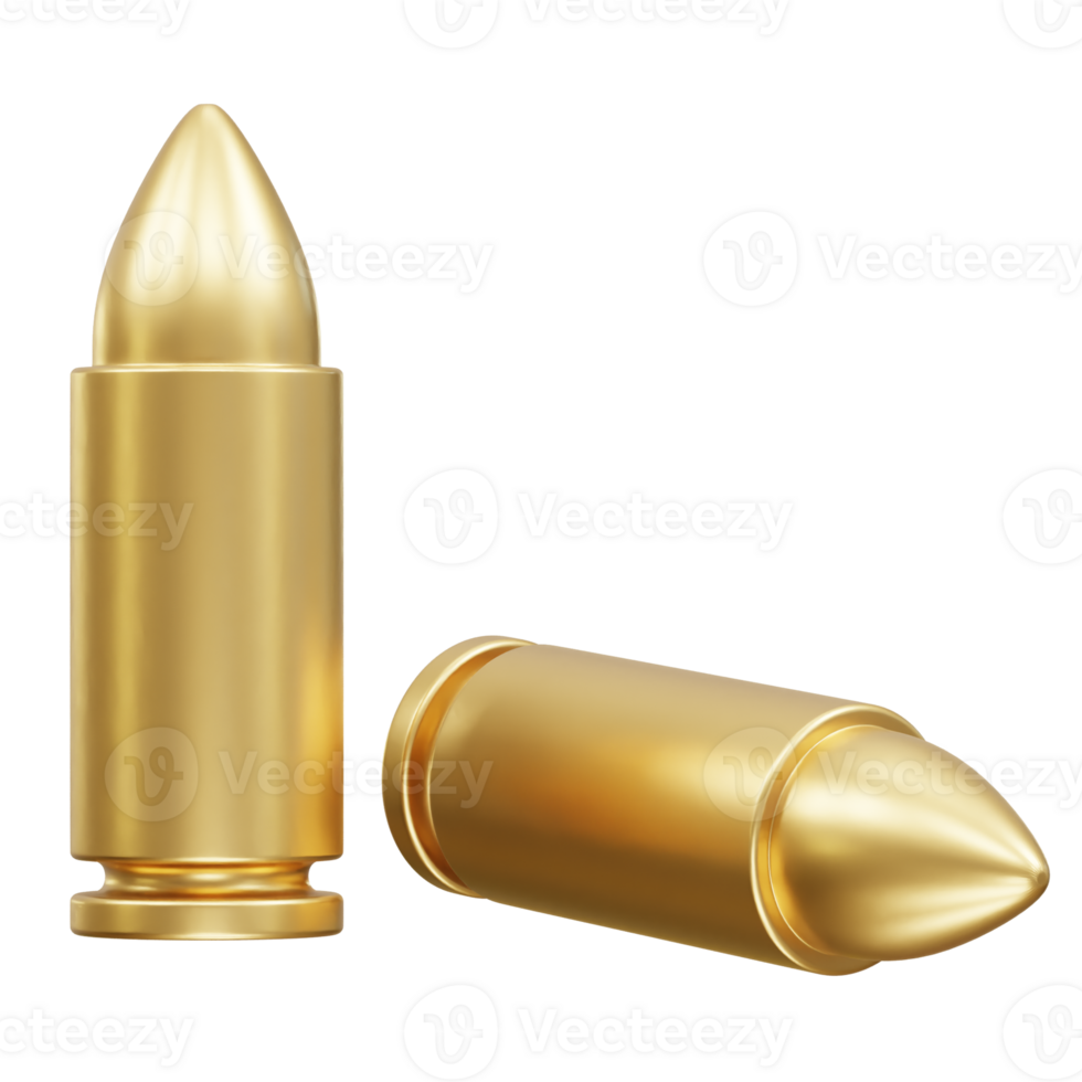 Bullets 3D Icon illustration render png
