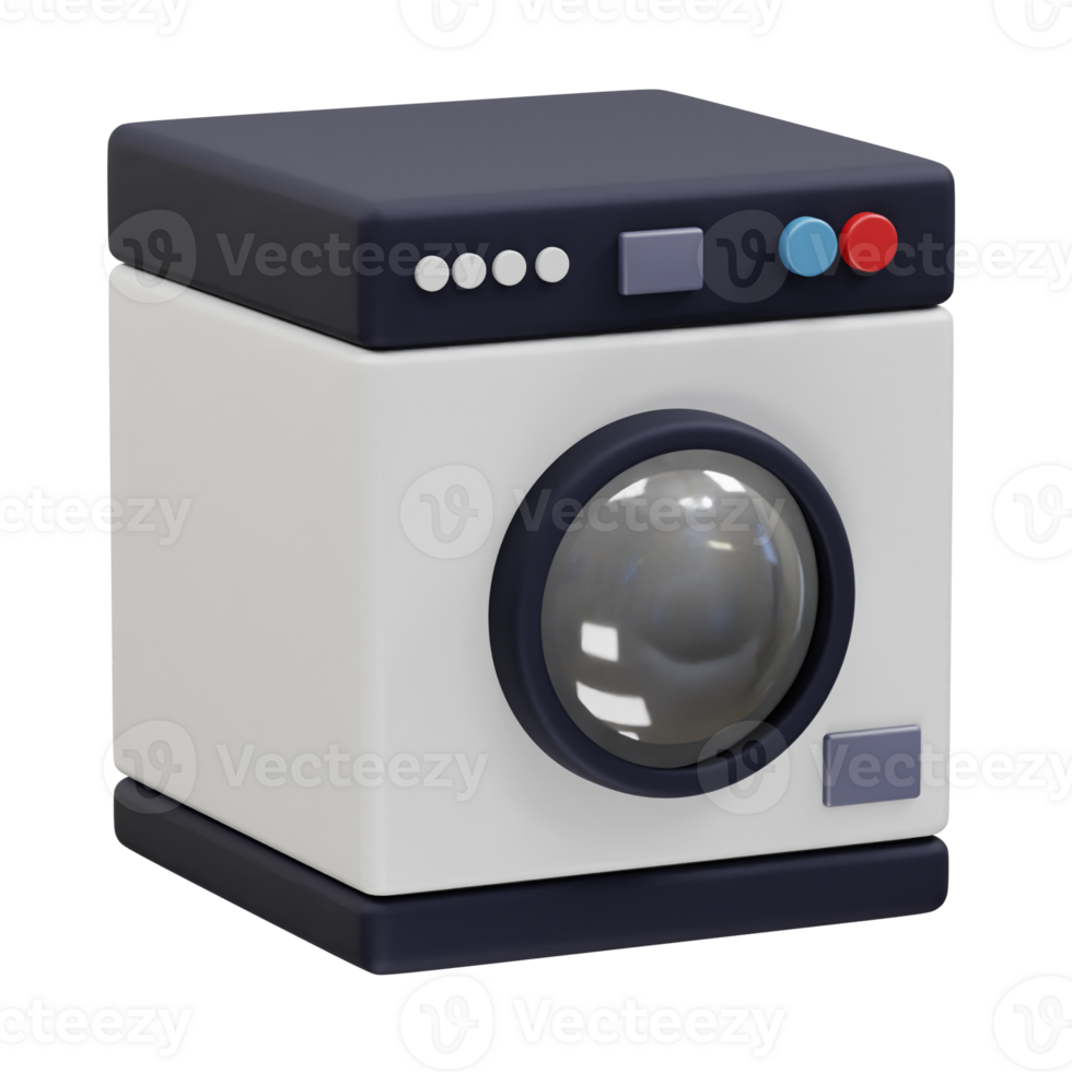 washing machine icon 3d rendered illustration png