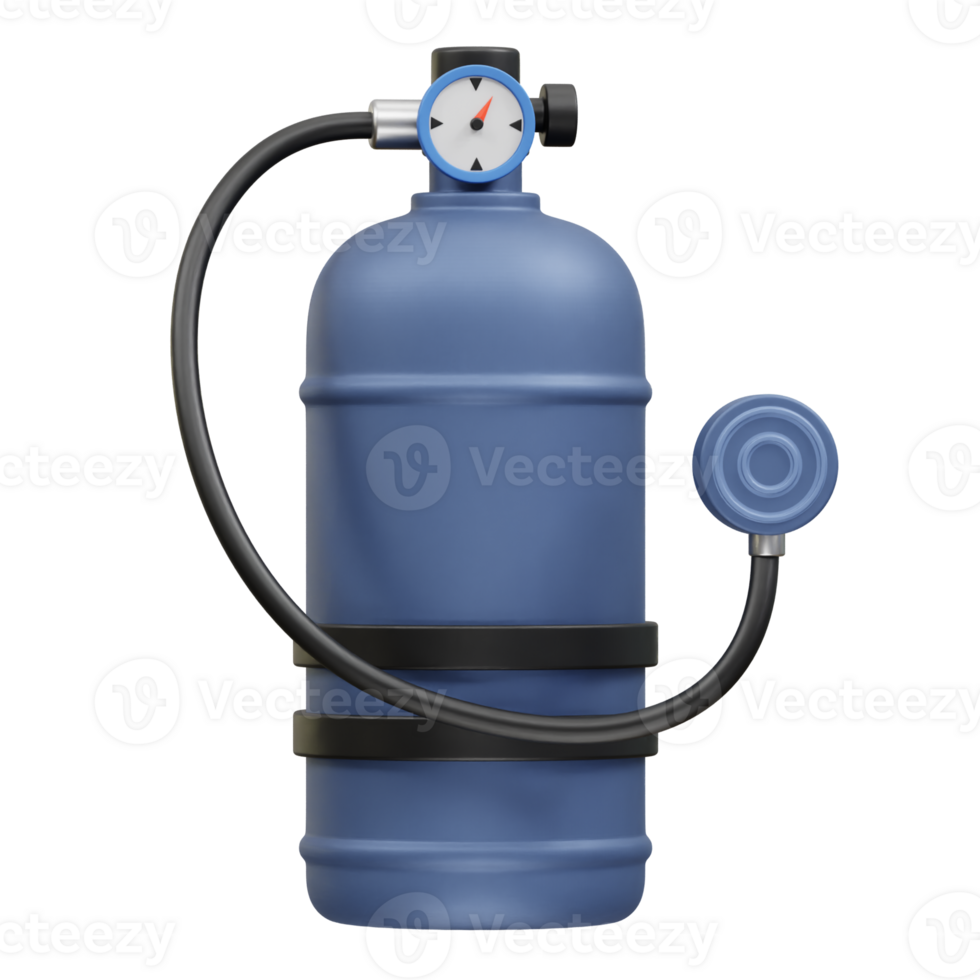 Oxygen cylinder Icon, 3d illustration png