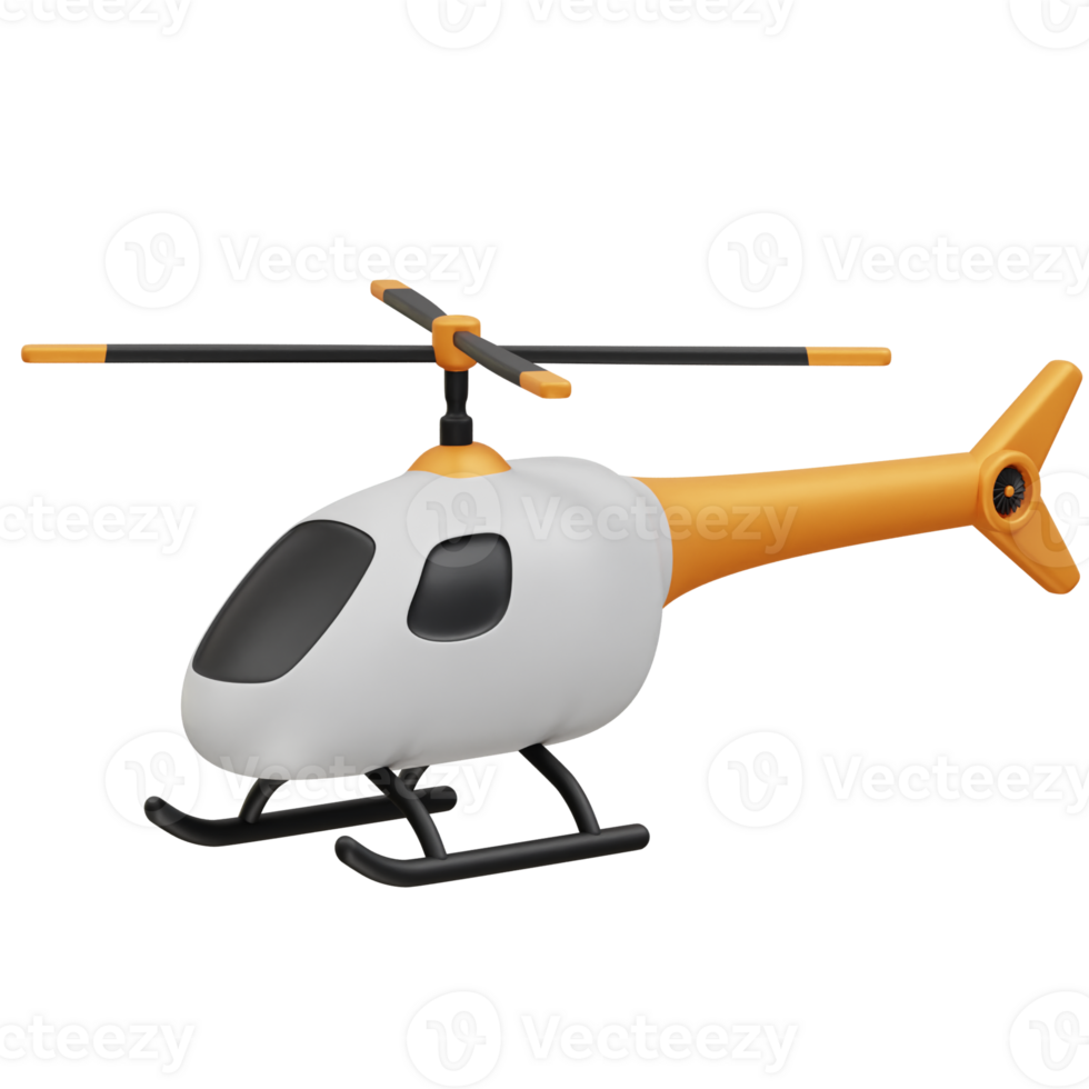 helicopter icon 3d rendering illustration png