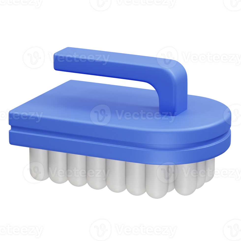 3D Icon Illustration Cleaning Brush render png