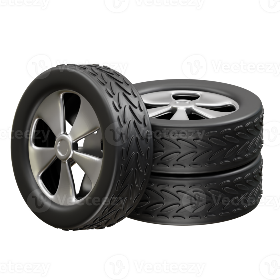 car wheel icon illustration 3d. car tire icon 3d rendering png