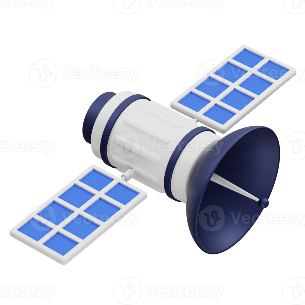 Satellite icon 3d element rendering element png