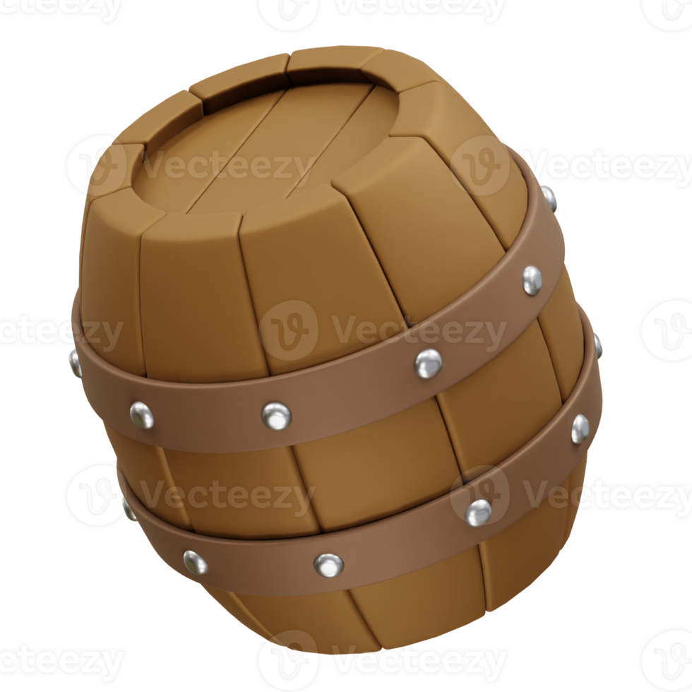 Barrel Agriculture 3D Illustration 3d render png