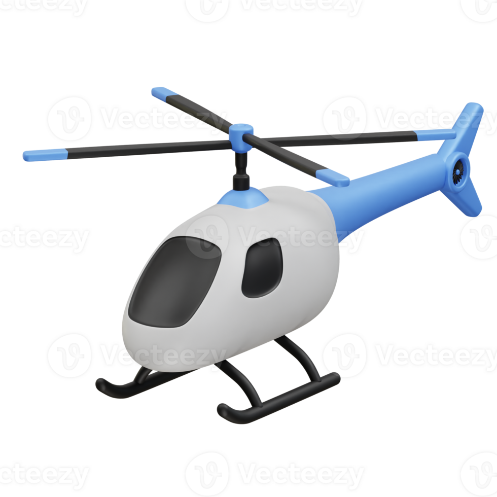 Helicopter 3D Icon Illustration rendering png