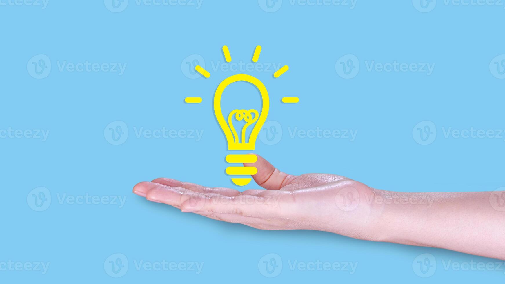 Creative thinking and learning concept, Thinking skills idea with lightbulb icon, critical, creative, systematic thinking skill. Upskilling, reskilling photo
