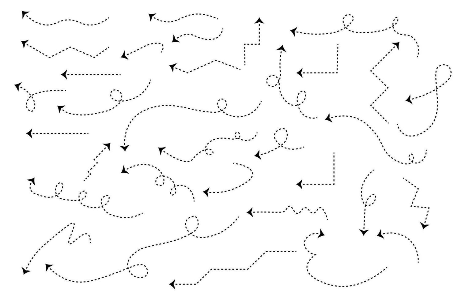 flecha iconos rayado flechas conjunto de flechas colección de flechas flechas en aislado en blanco antecedentes. vector