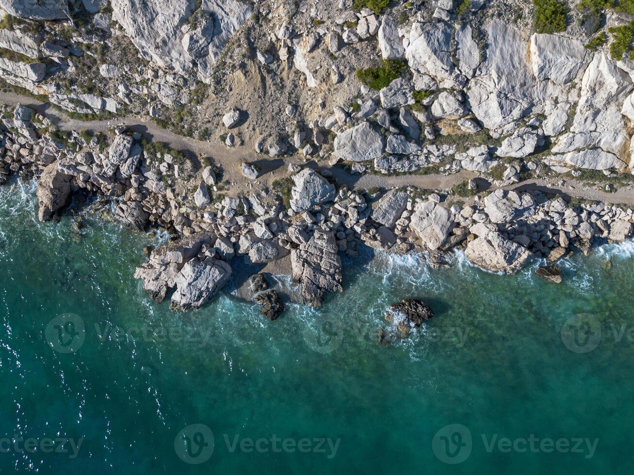 Adriatic Sea in Croatia. view from above. photo