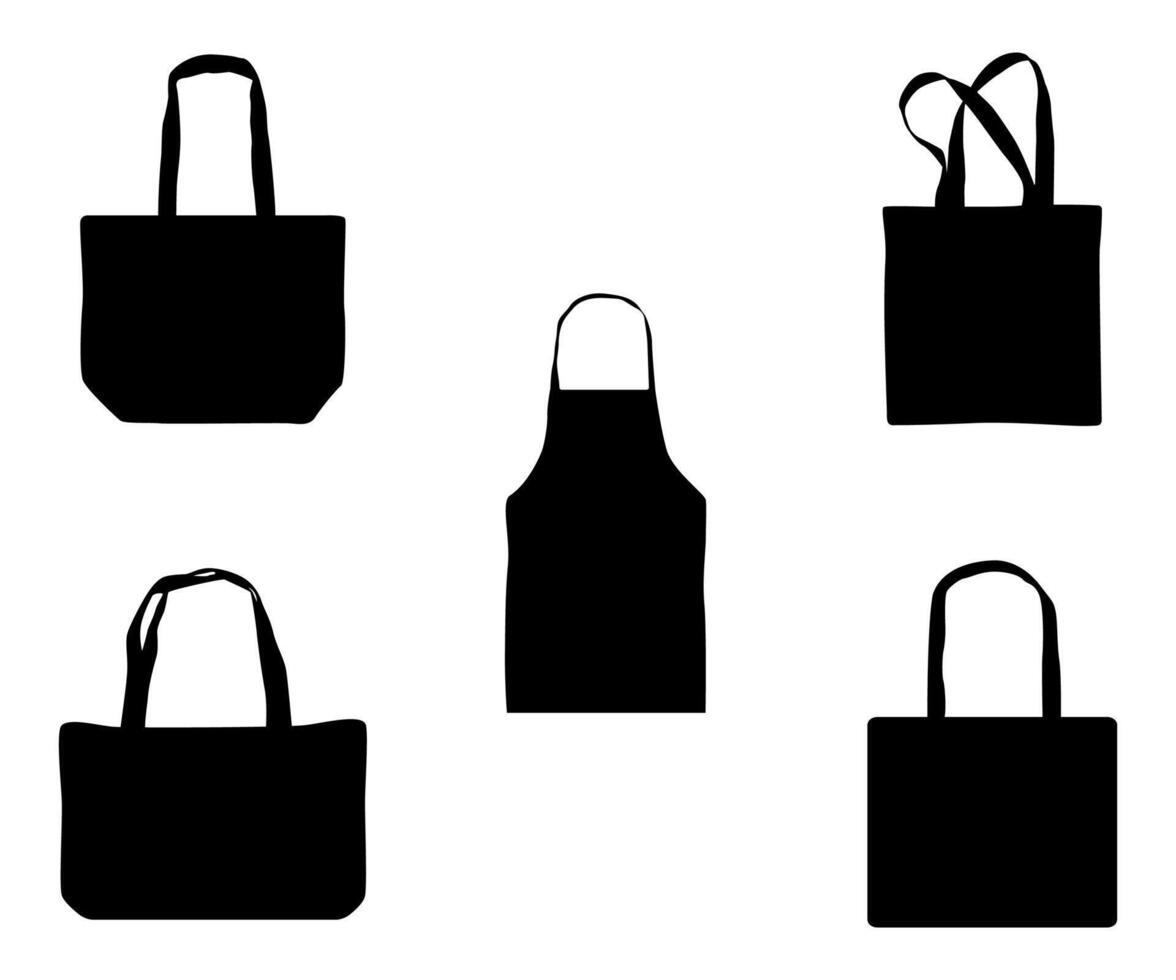 Shopping bag stylish handbag silhouette illustration vector