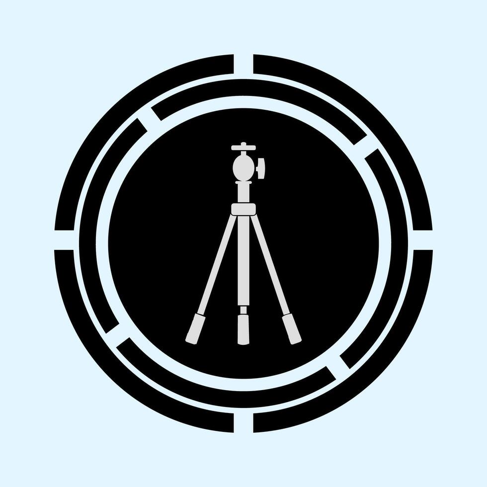 simple tripod camera icon symbol design vector