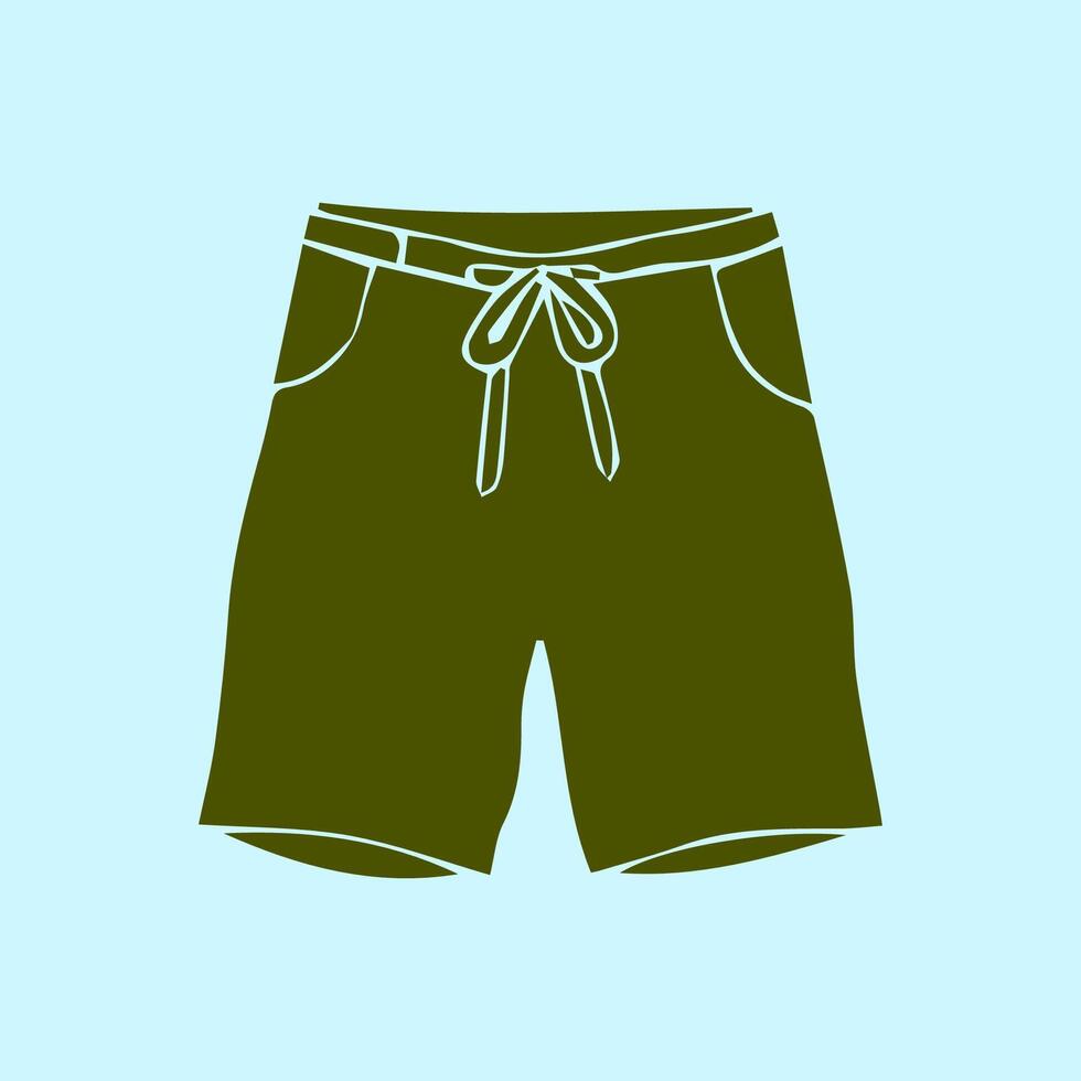 simple icon short pant. vector