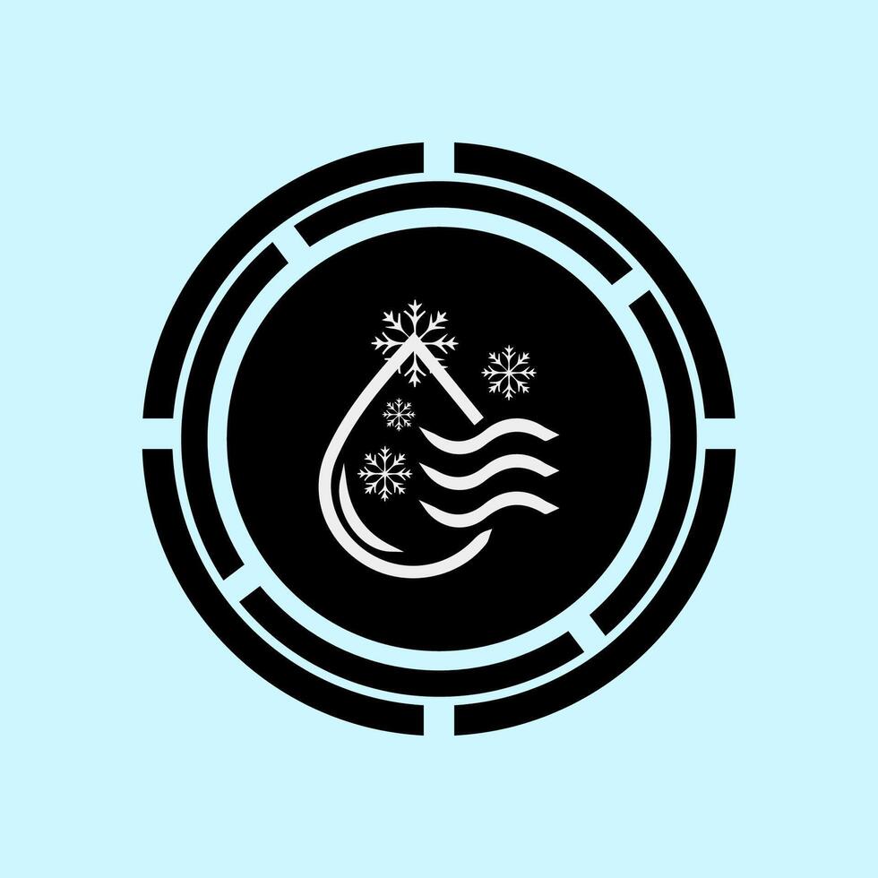 high quality logo illustration of the snowflake black icon isolated on white background. vector