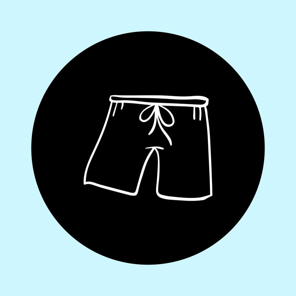 simple icon short pants. vector