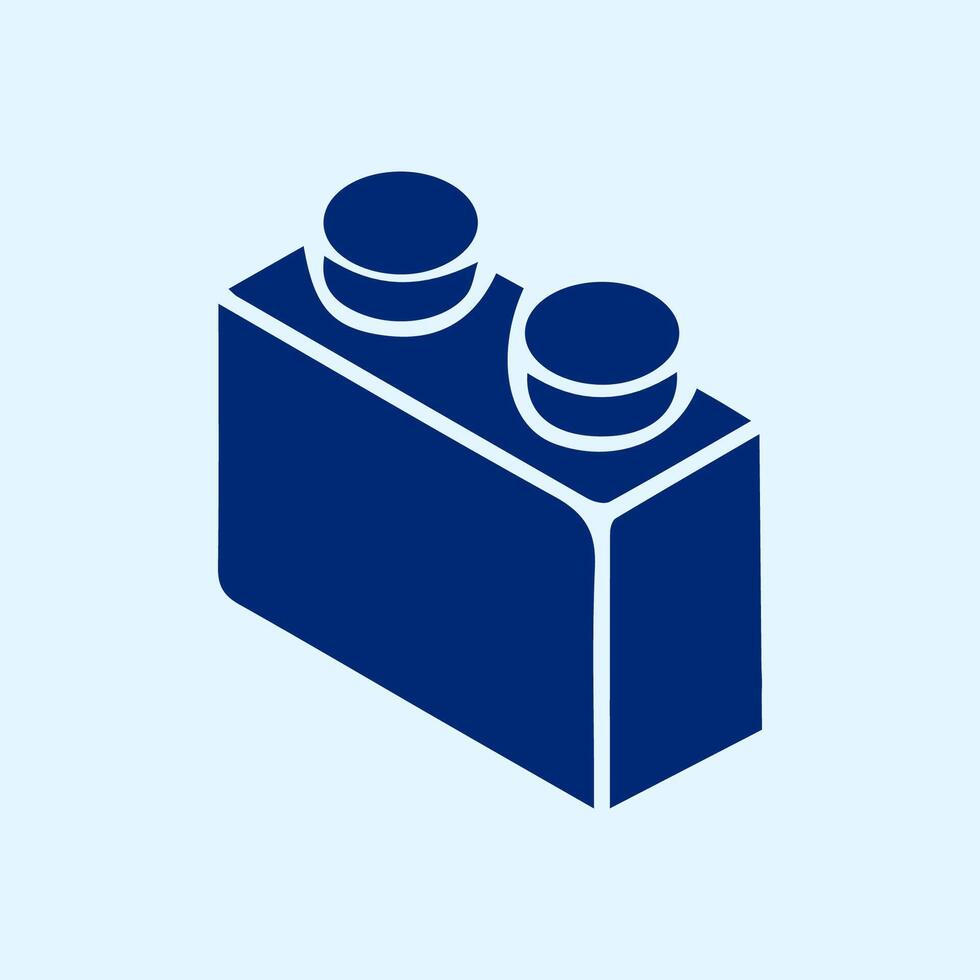 simple lego two dots icon vector