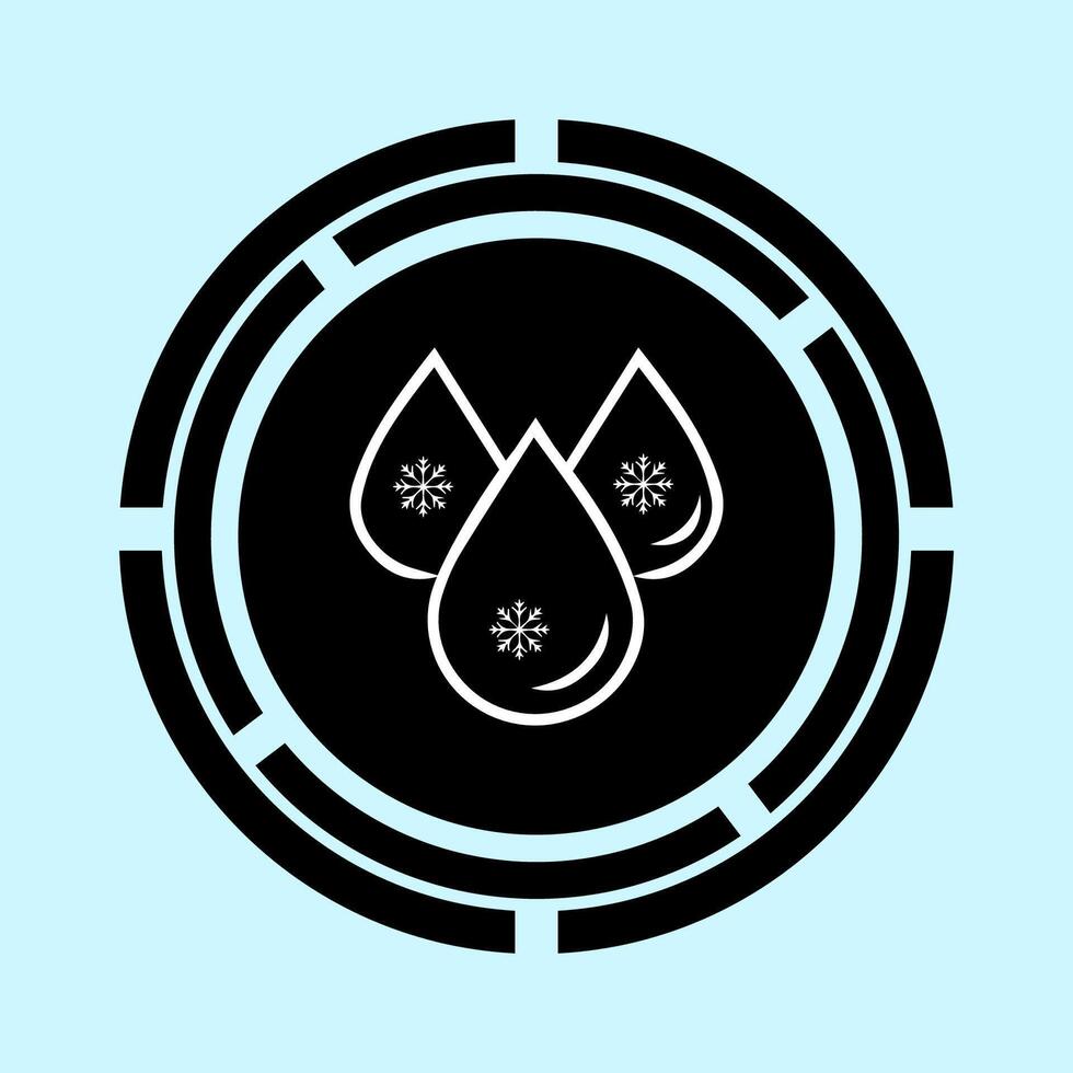 high quality logo illustration of the snowflake black icon isolated on white vector