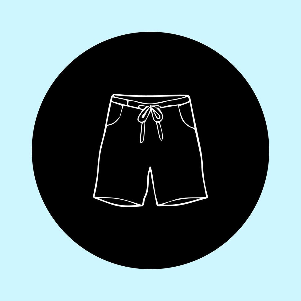 simple icon short pant vector