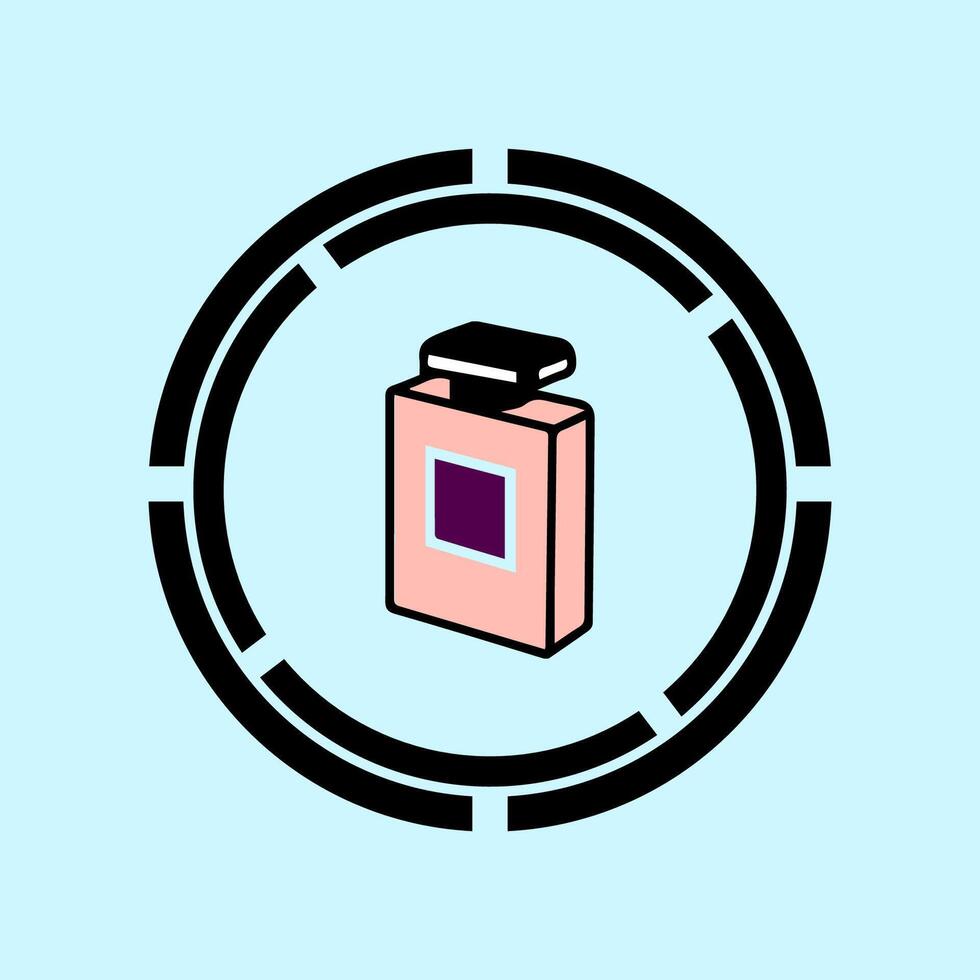 simple icon of perfume bottle. vector