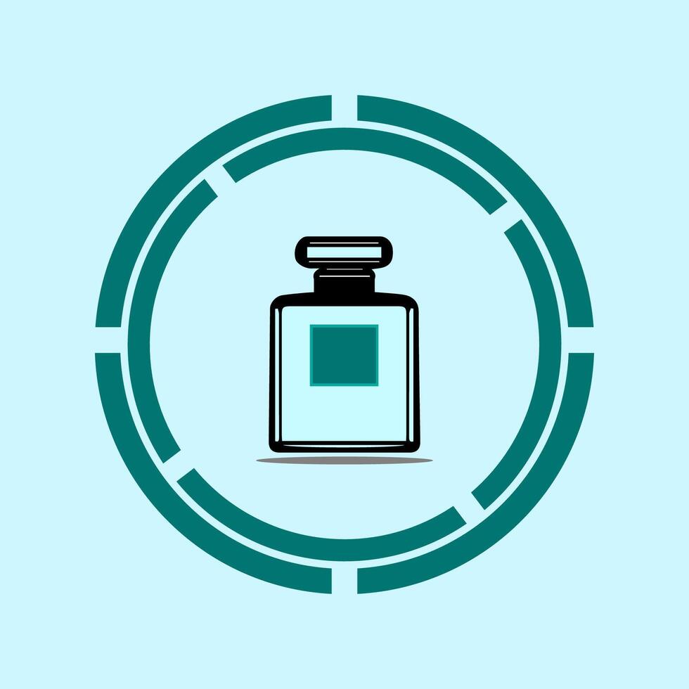 simple icon of perfume bottle vector