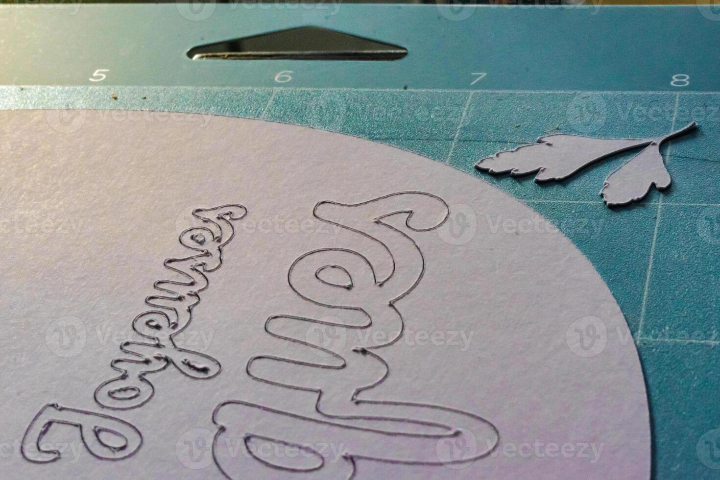 Paper cutting, ornament, design and model cut with a cutting plotter for professional activity or leisure, card photo