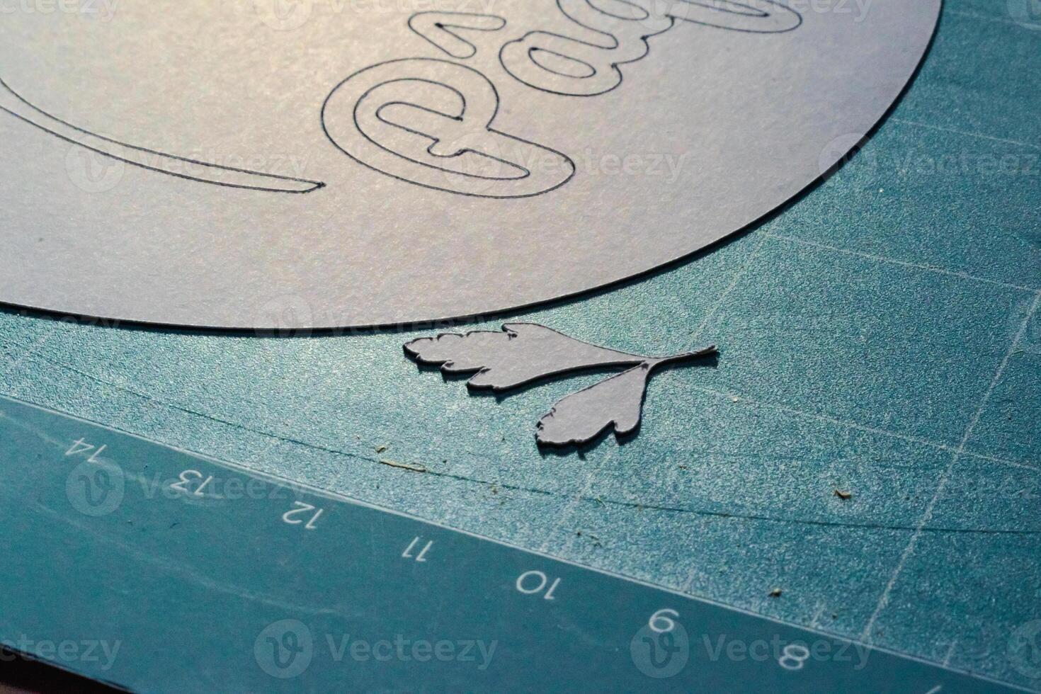 Paper cutting, ornament, design and model cut with a cutting plotter for professional activity or leisure, marketing photo