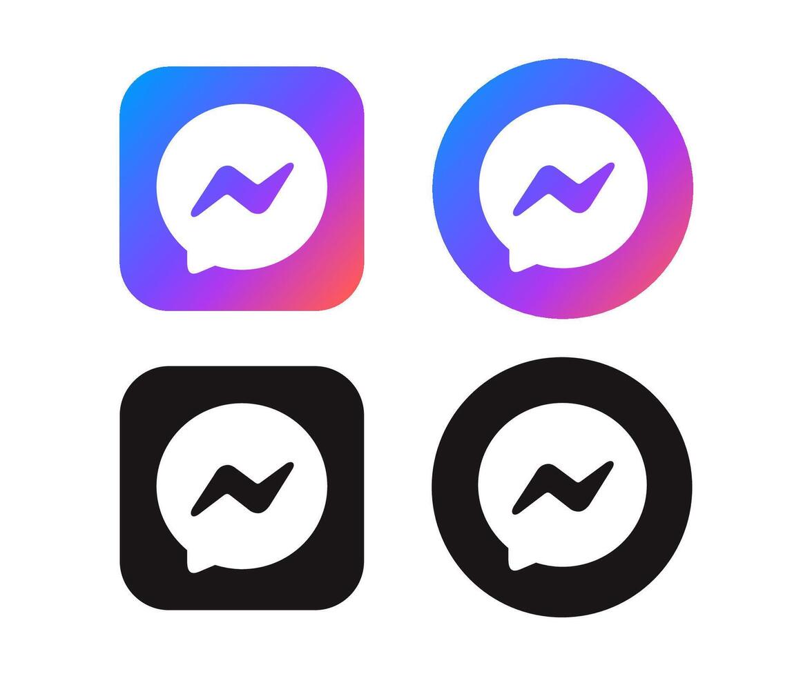 Set Of Messenger Logo vector