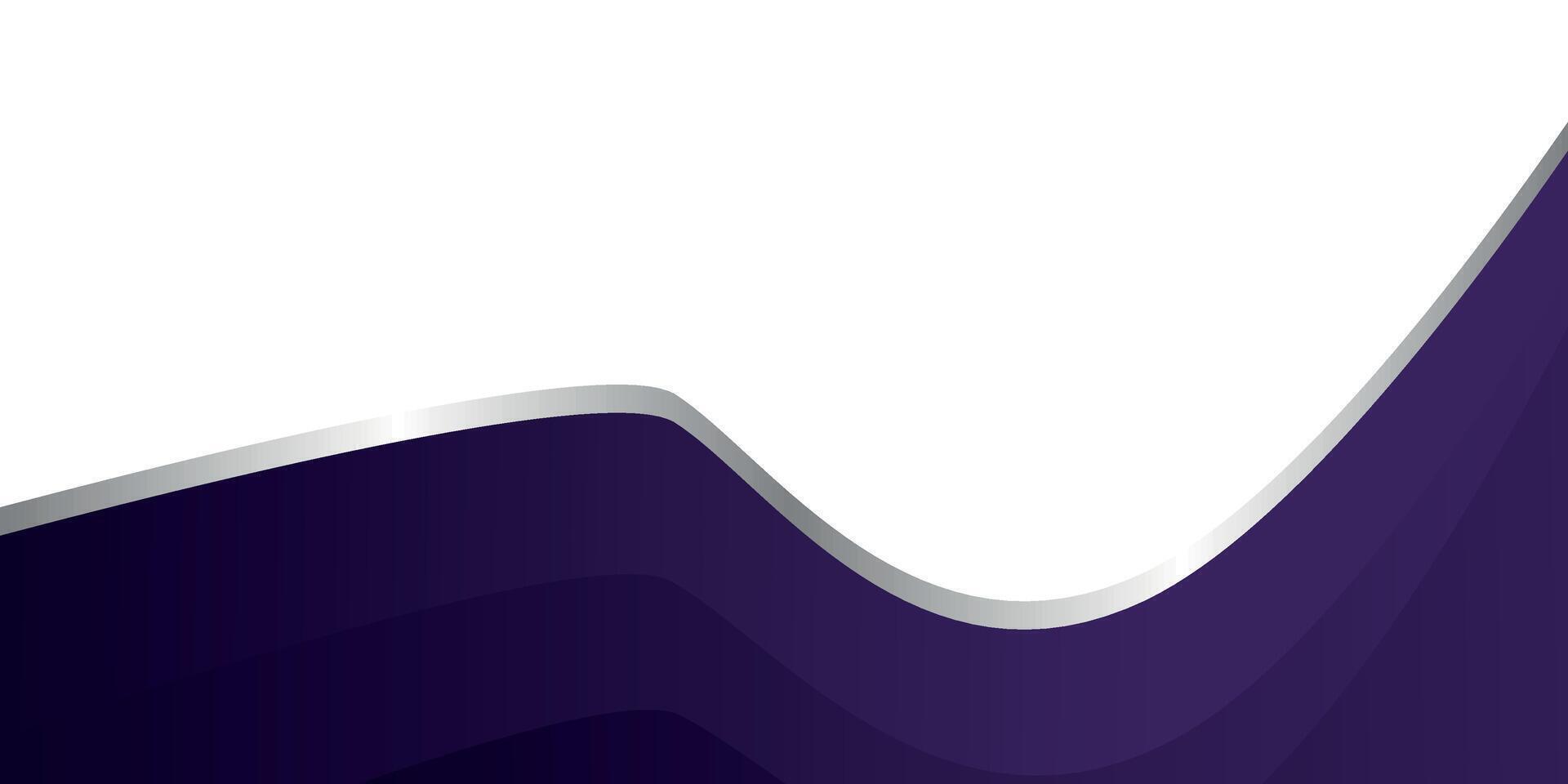 purple wave background with silver lines vector
