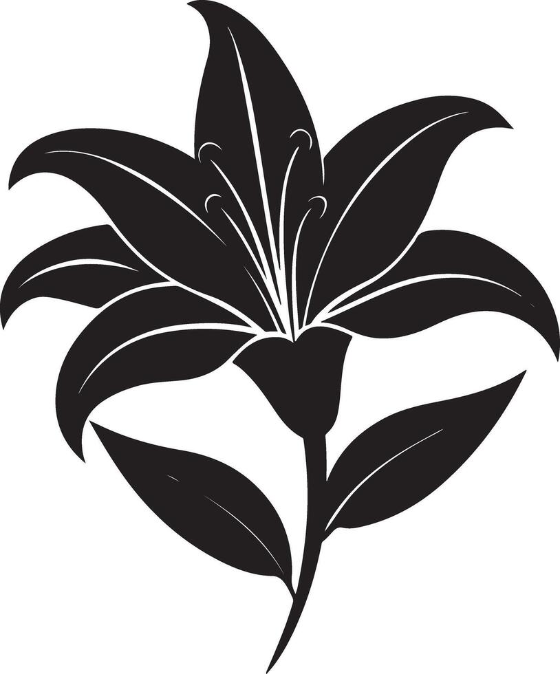 Flower Silhouette Art for Coloring Enthusiasts vector