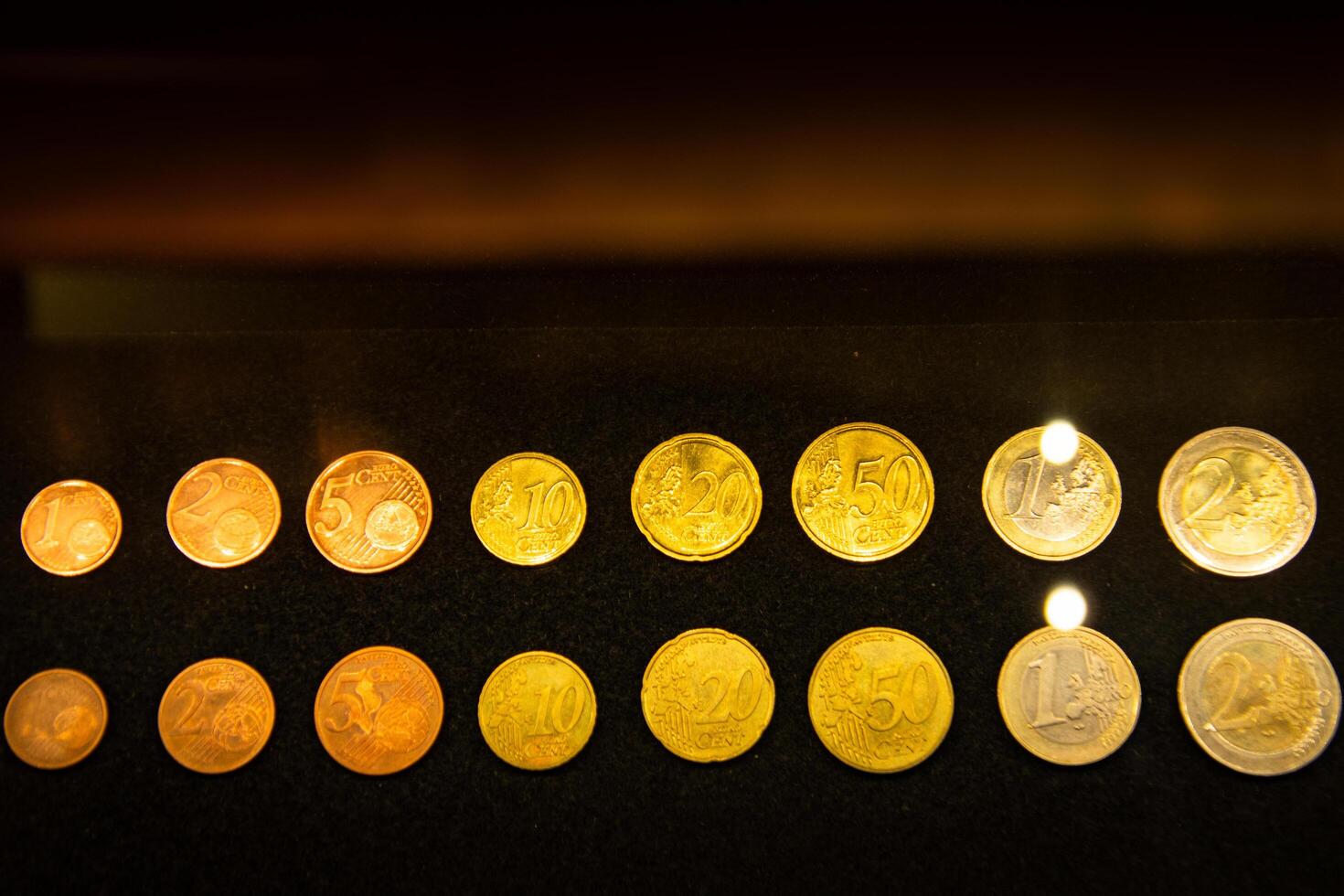 Vilnius, Lithuania, 2024 - special Eu member state Lithuania euro coins display. Money museum of the bank of Lithuania.This museum offers interactive exhibit photo