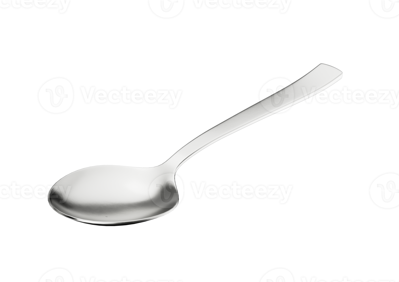 Metal Spoon With Its Elongated Handle And Rounded Bowl 3D Illustration png