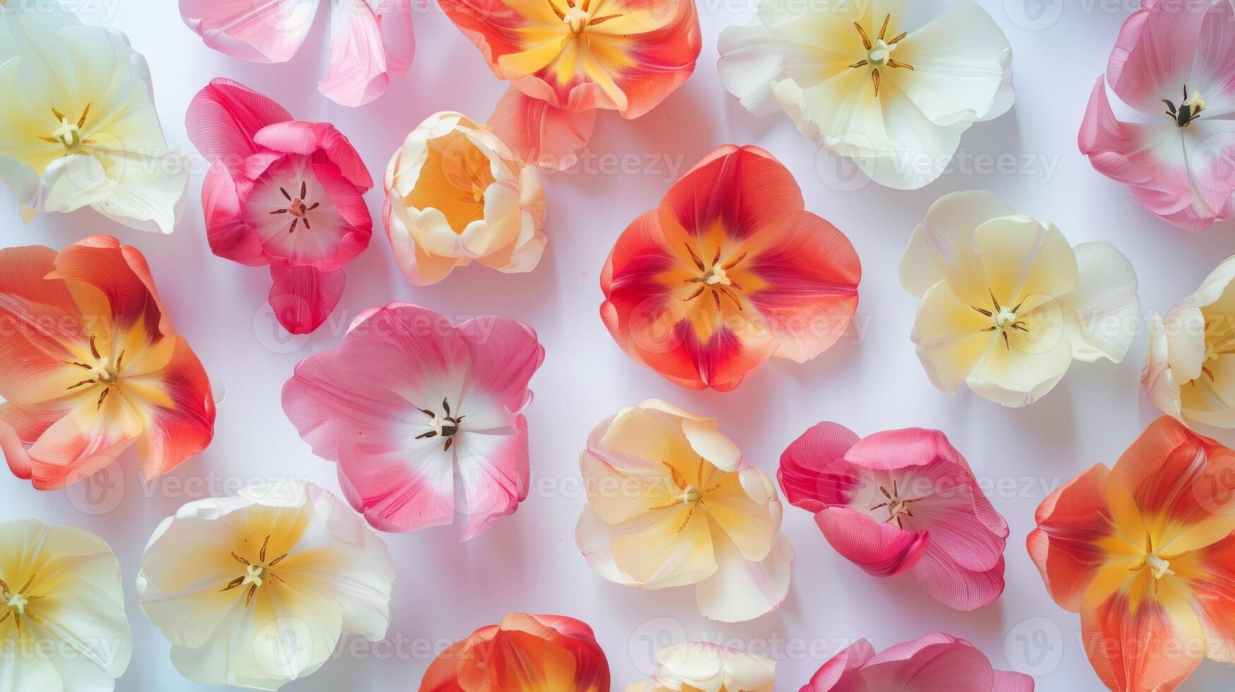 Top view spring flowers background, mother day background, blank space, art photo