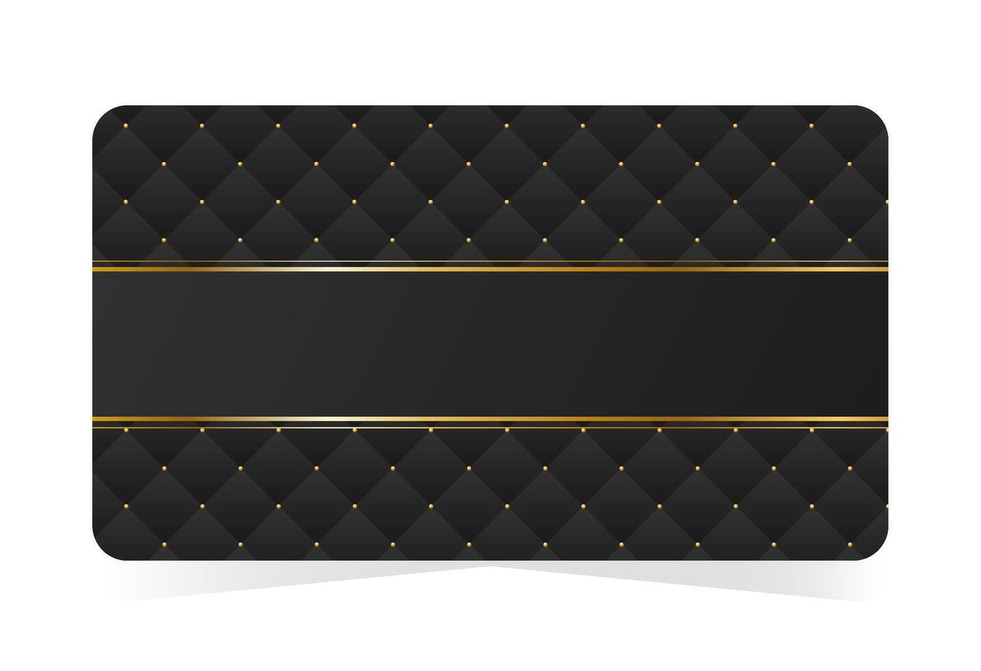 Elegant VIP card with gold luxury design. Black leather background with copy space. illustration on transparent background vector