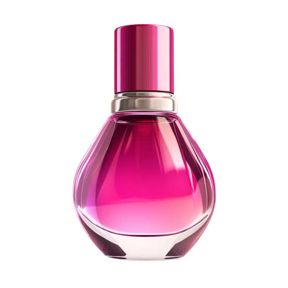Pink Perfume Bottle on Transparent Background png