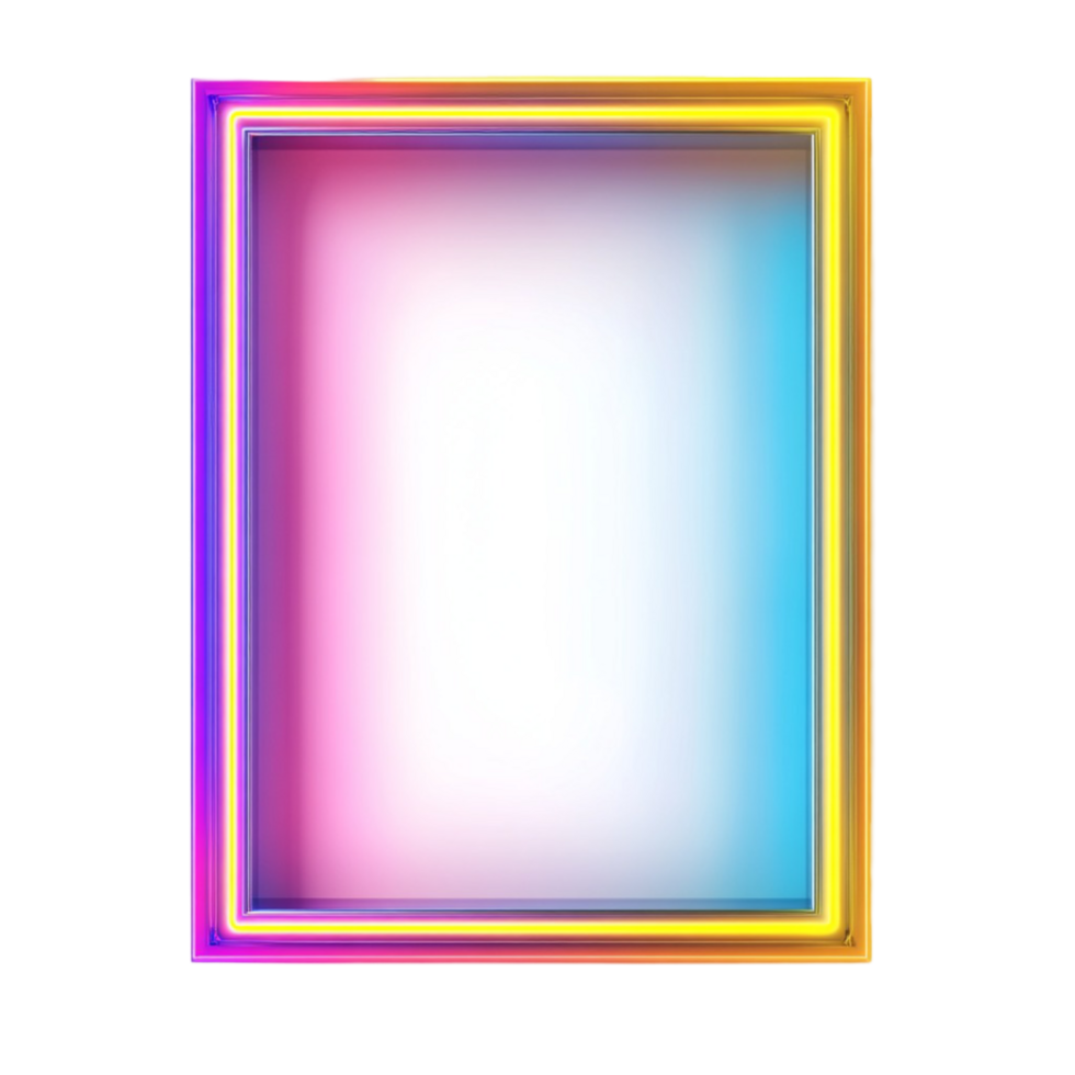 Gradient Frame on Transparent Background png