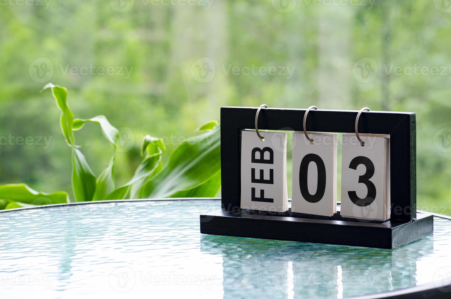3rd February table calendar with customizable space for text or ideas photo