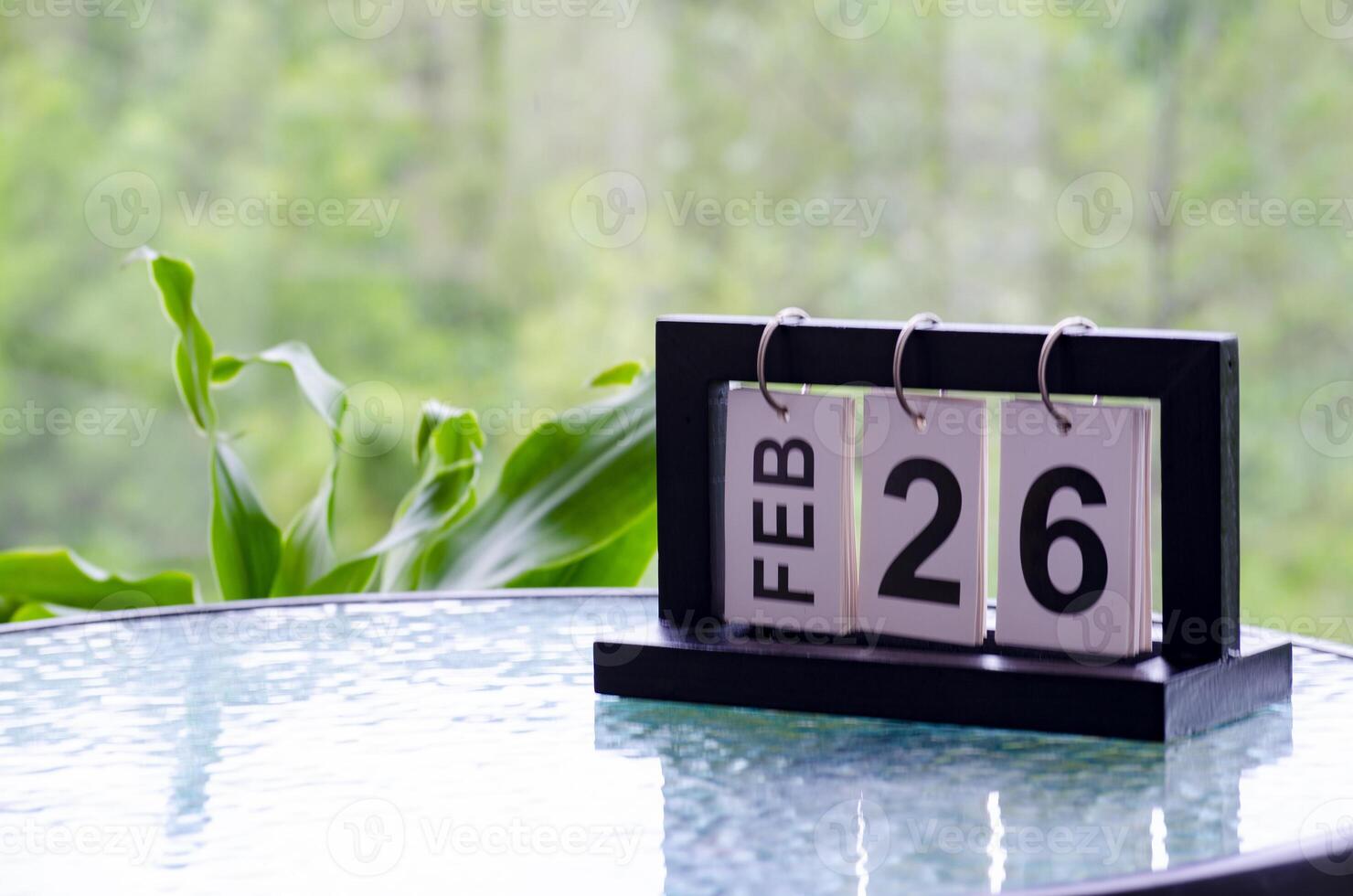 26th February table calendar with customizable space for text or ideas photo