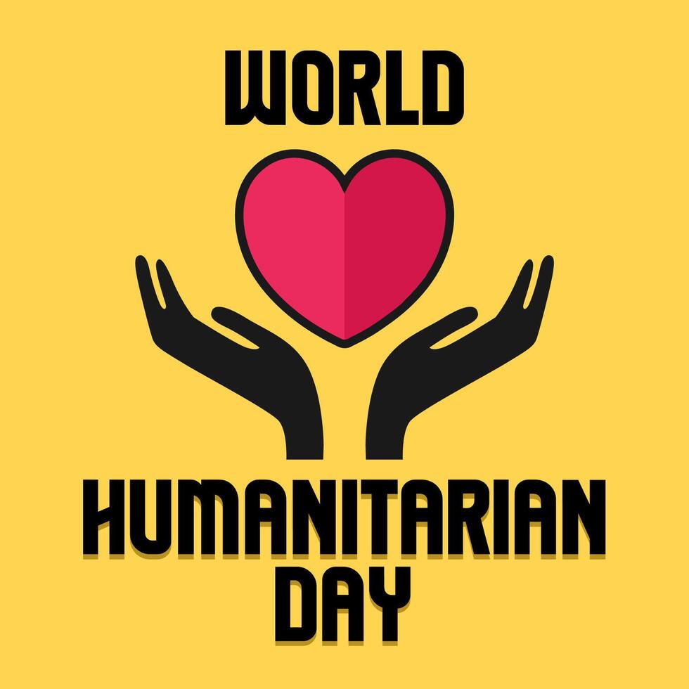 World humanitarian day illustration vector
