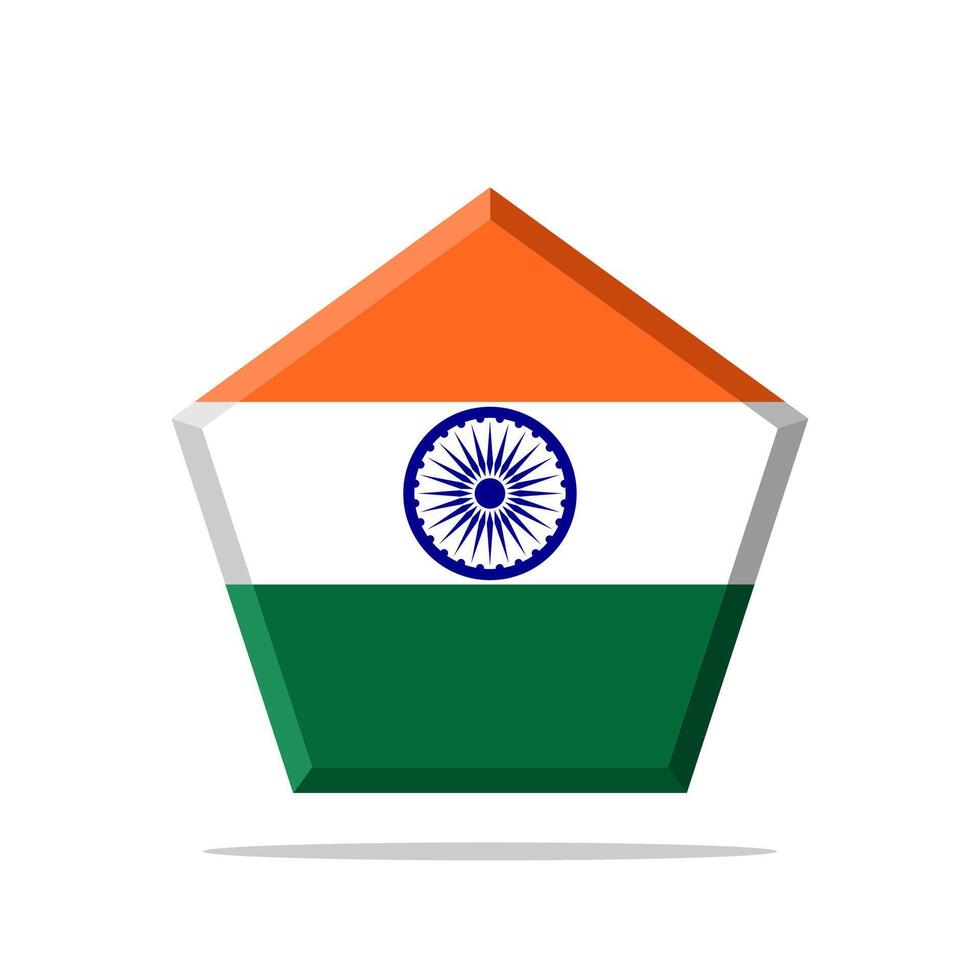 India flag icon on a white background vector