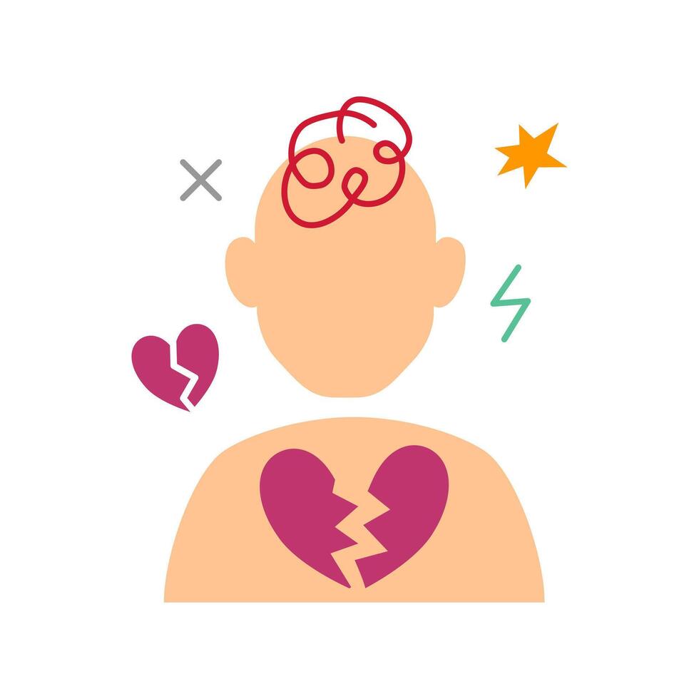 A man having depression vector