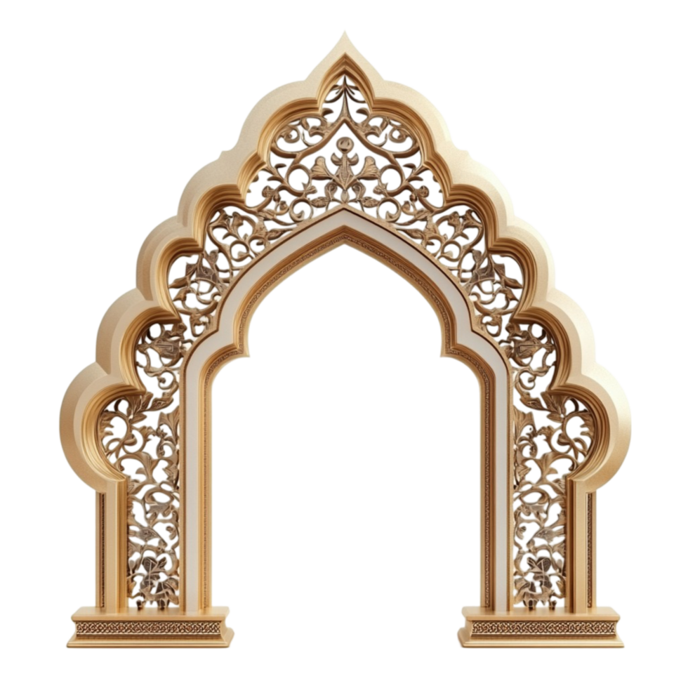 Ornamental Arch Frame on Transparent Background png