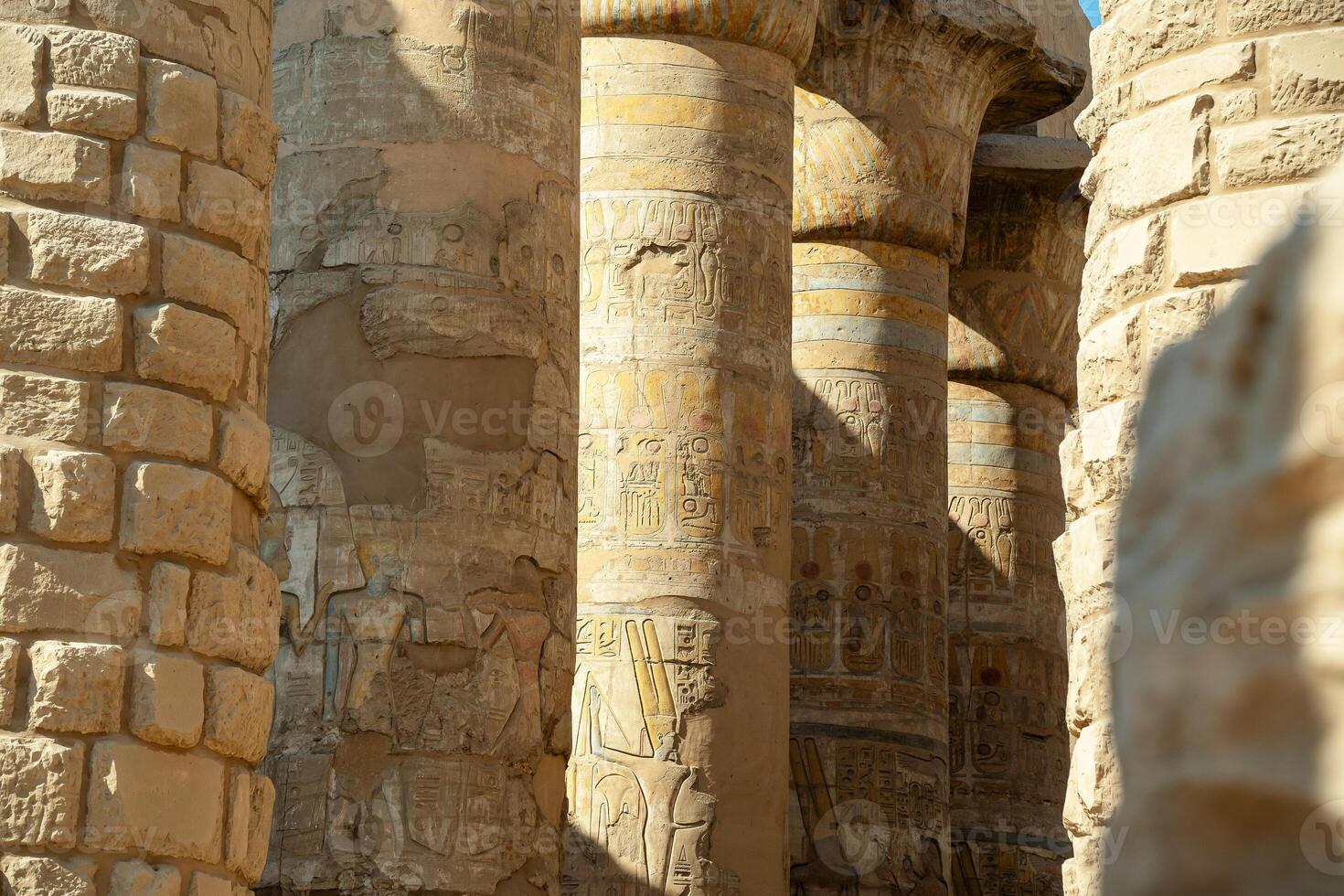 Ancient blocks from the Luxor column photo